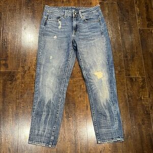 G-Star Women's Distressed Blue Boyfriend Jeans